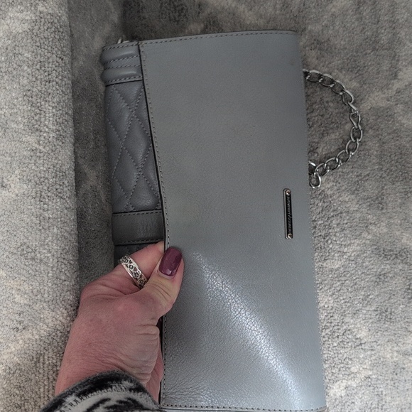 Rebecca Minkoff Gray Quilted Leather Crossbody Bag. - Picture 7 of 10